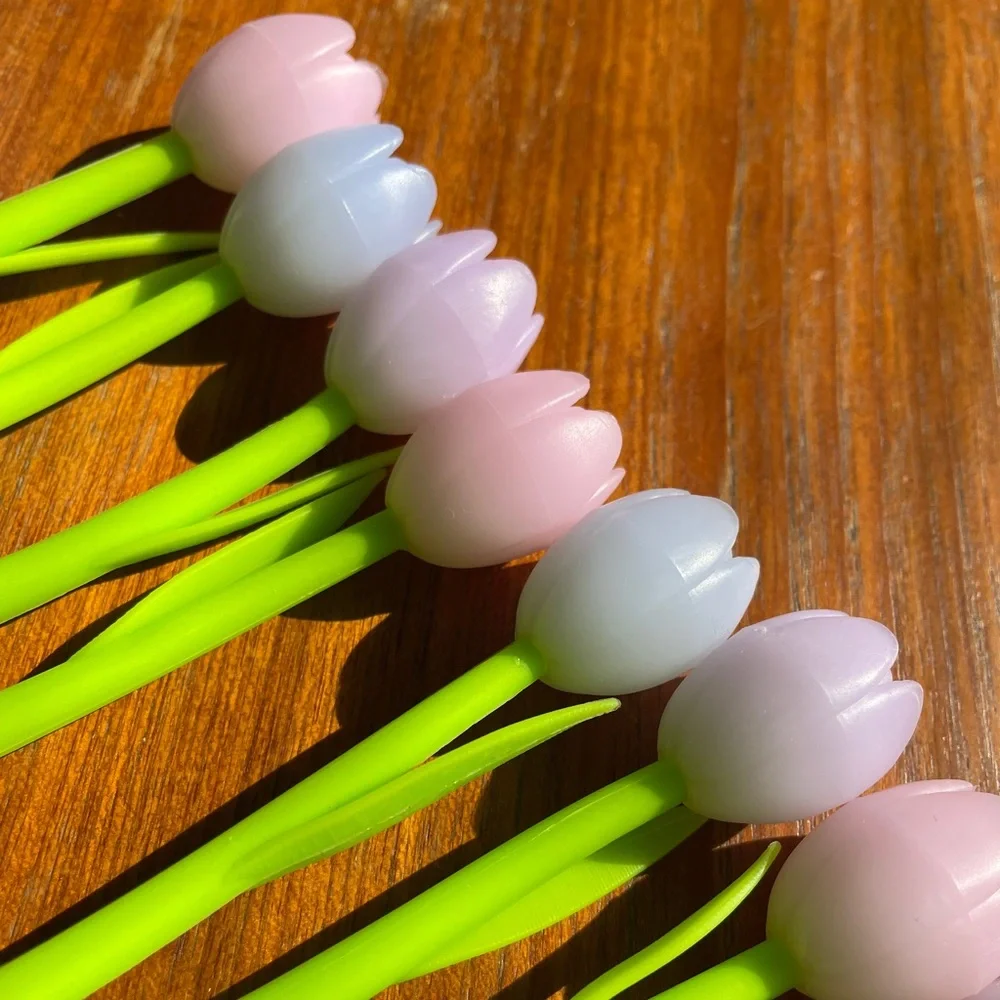 Multicolor Set-of-Three Color Changing Tulip Pens NEW Bundle Gift Present Flower